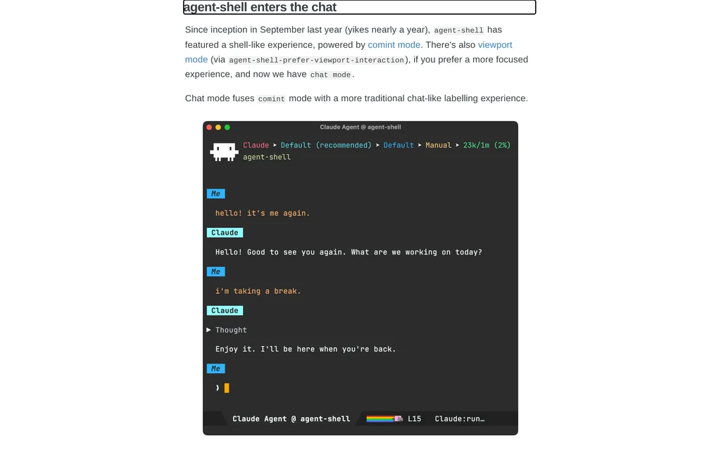 agent-shell website
