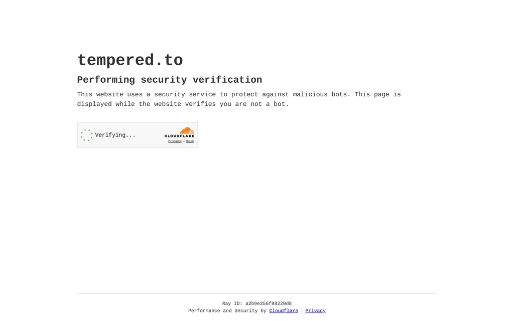 Tempered website
