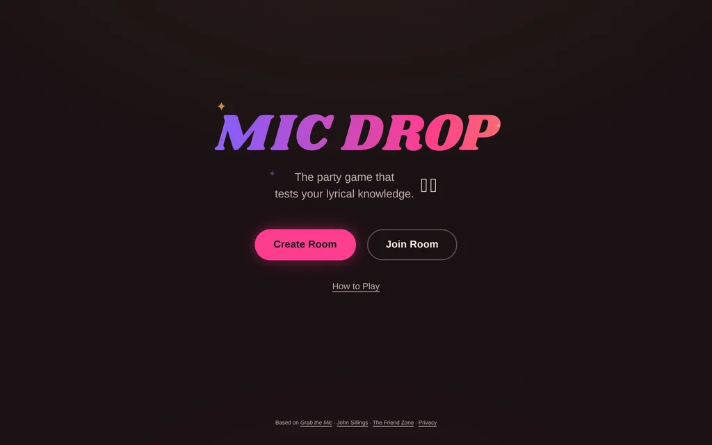 Mic Drop website
