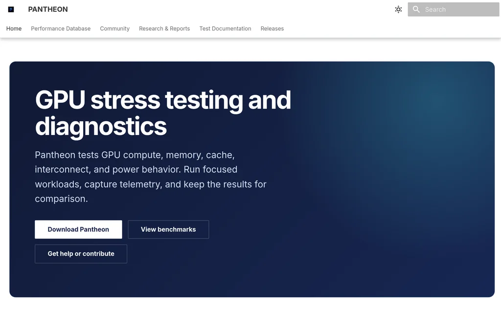 PANTHEON website