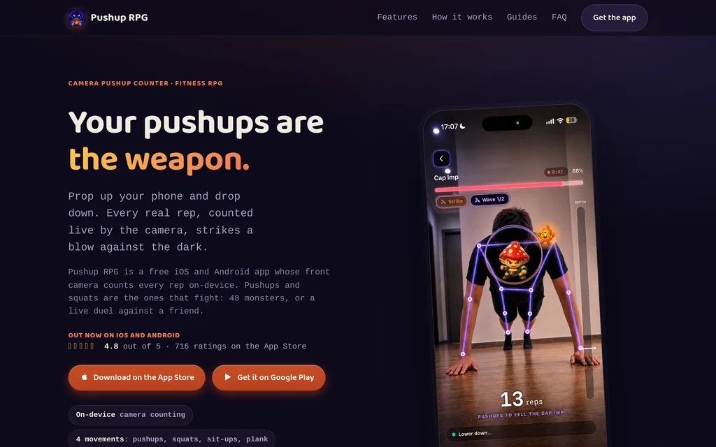 Pushup RPG website