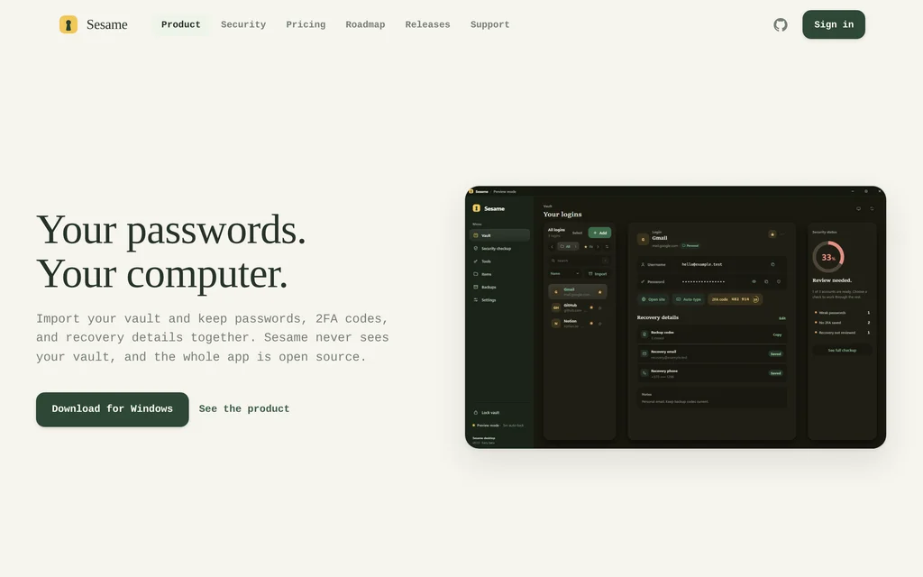 Sesame website