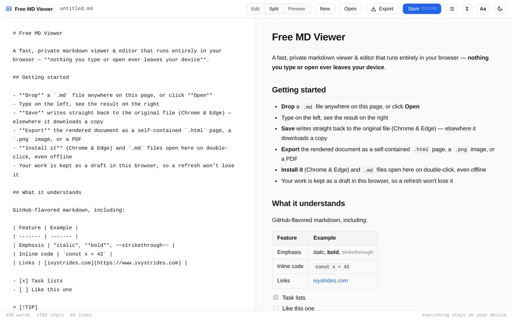 Free MD Viewer website