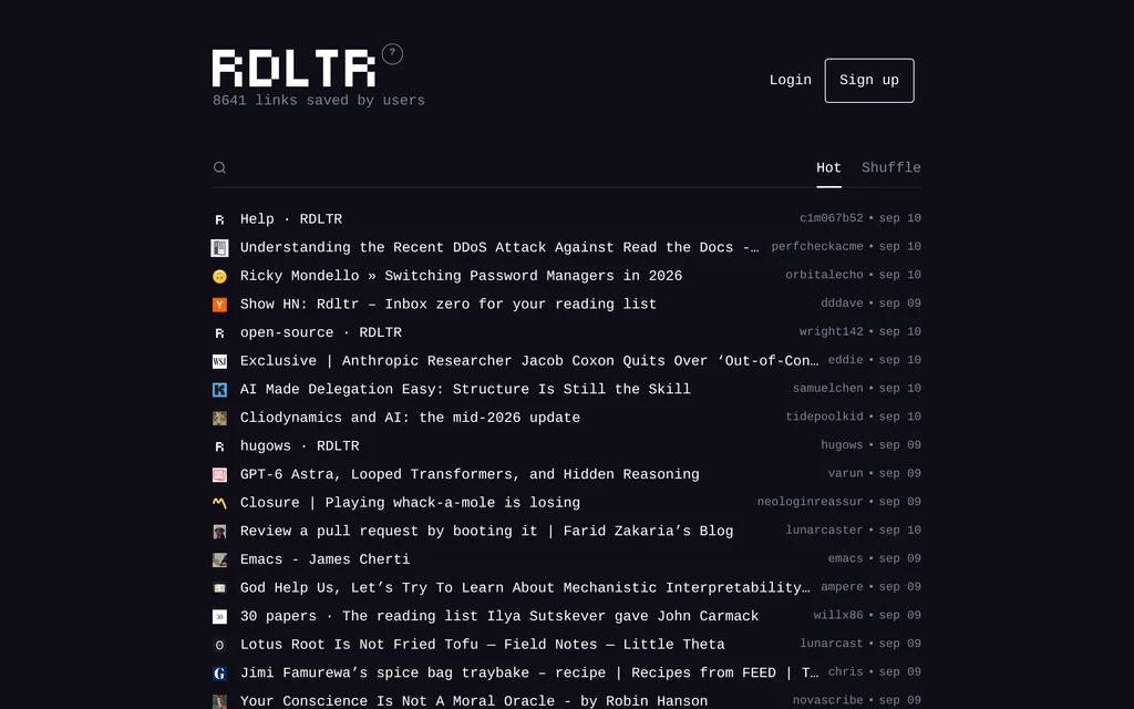 Read Later website